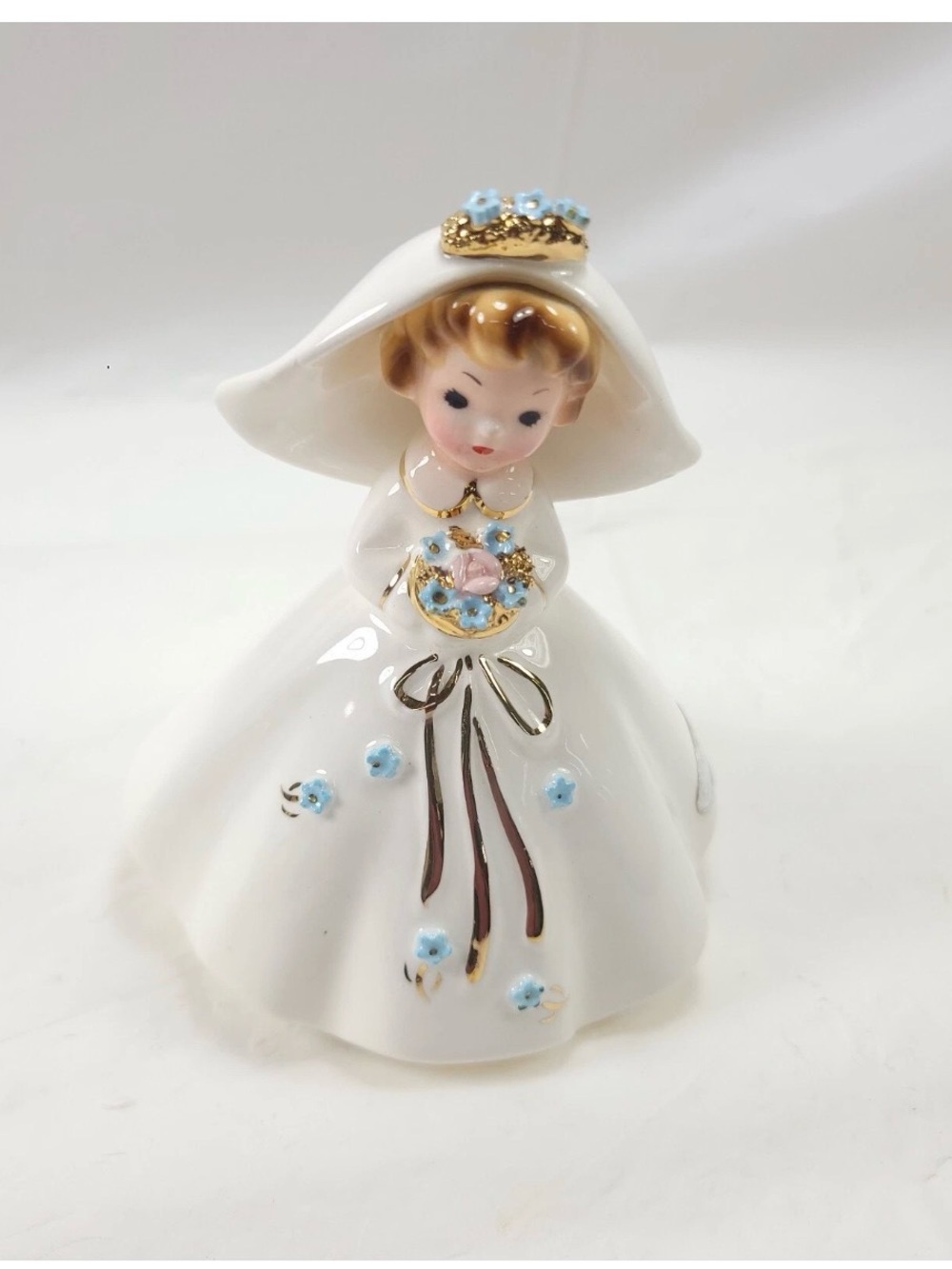 Vintage Josef Originals Bridal Collection Bride With Blue Flowers Wedding
